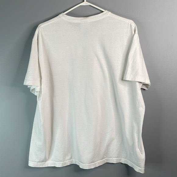 Vintage 90s Mens Tommy Hilfiger Jeans Graphic Logo T-Shirt White Crewneck Boxy L - Picture 6 of 9